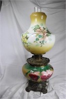 Large Floral Milk Glass Bowl and shade on