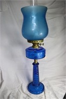 Cobalt Blue Banquet Light Blue Stem , Bowl and