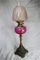 Ruby Glass Banquet Light with pinky shade