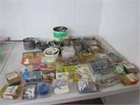 Large Lot Of Vintage Screws, Bolts, & Mini Lights