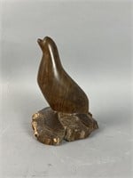 Carved Wood Seal Statue