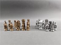 Gold and Silver Colored Chess Pieces