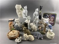 Lot Of Vintage Cat Figurines