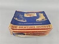 Vintage White Canadian Flyer Figure Skates