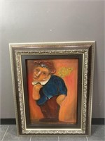 Signed Kanovich Terra-Cotta Painting