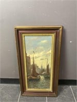 Signed Vintage Demmin Original Oil On Canvas