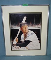 Mickey Mantle autographed color photo