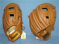 Pair of modern era baseball gloves
