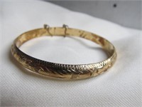 Sterling Silver Gold Plate Lady's Cuff Bracelet