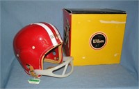 Early Wilson football helmet with original box