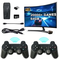 JGOO Portable 4K TV Retro Game Console with 2.4G W