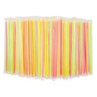 600-Pack Colorful Plastic Straws