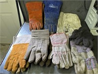 5 prs. welding gloves & misc gloves