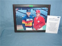 Autographed Pete Rose and Nolan Ryan 8 by 10 color