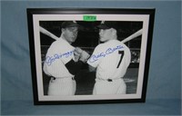 Mickey Mantle and Joe Dimaggio Autographed dual si