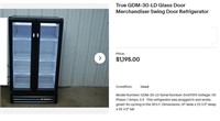 True GDM-30-LD Glass Door Refrigerator Used