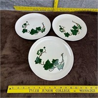 3 Metlox Pottery Poppy Trail Ivy Dinner Plates