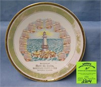 Early lighthouse souvenir plate