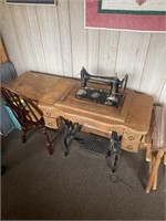 STANDARD SEWING MACHINE AND CHAIR