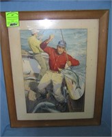 Original fishing themed art by artist John Scott