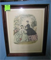 Early framed French print