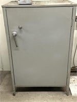 Metal cabinet, contents included