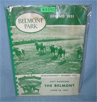 Belmont horse race track racing book 1951