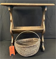 Egg Basket & Wooden Table