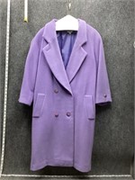 Womens 12p Stephanie Andrews Lavender Coat