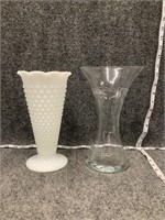 Milk Glass and Glass Vase Bundle