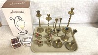 Brass Candle Holders, Candles & More