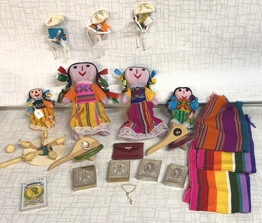 Mexican souvenirs, rag doll, Wooden Toys,