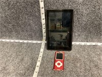 Red iPod Nano and Kindle