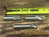 (3) cutting tools, end mills