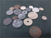 Various foreign coins include the 1916 Canadian