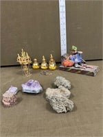 Pyrite Rock, Small Jars, Souvenirs Gold Flake, etc