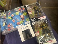 1 LOT OF (4) ASST KIDS TOYS: (2) BLAVK ADAMN DC