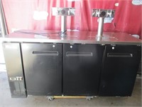 Migali 73" Keg Cooler With Two Towers Working