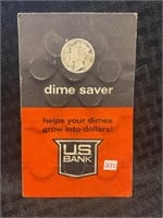27 Silver dimes in US Bank dime saver book