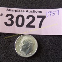 Uncirculated 1957  Roosevelt silver dime