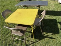 Folding table & card table with chairs