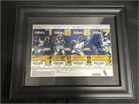 Signed Uncut 2005 World Series Tickets.