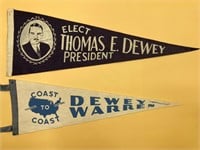 1948 Thomas Dewey Presidental Campaign Pennants