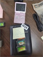 GAMEBOY ADVANCED 3 GAMES AND CASE