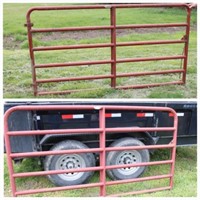 2 Farmaster 8' Metal Gates, Red