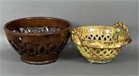 2 Turtle Creek Pottery reticulated bowls ca. 2002