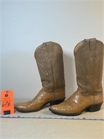 Vintage Justin Boot Ostrich Skin Full Quill w/ Som