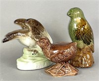 3 ceramic figural bird shaped banks ca. early