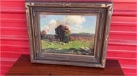 Oil on Canvas Landscape by George M Bruestle