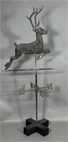 Contemporary leaping deer full body weathervane